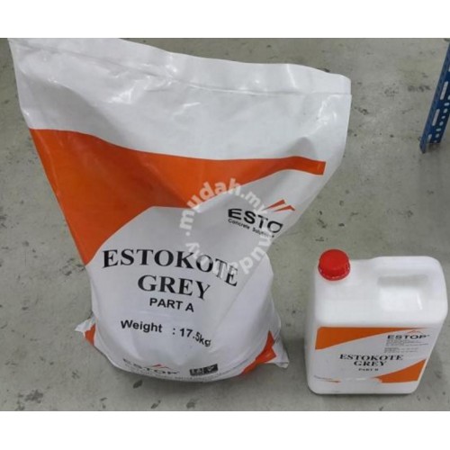 日本DENKA 雅仕德防水 - 雙組份彈性防水英泥 ESTOKOTE GREY 